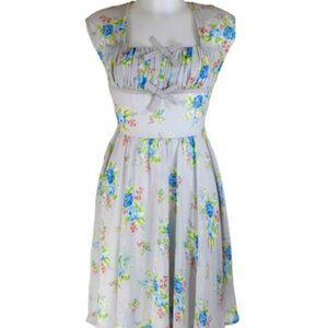 Hell Bunny Vixen Floral Print Chiffon Dress